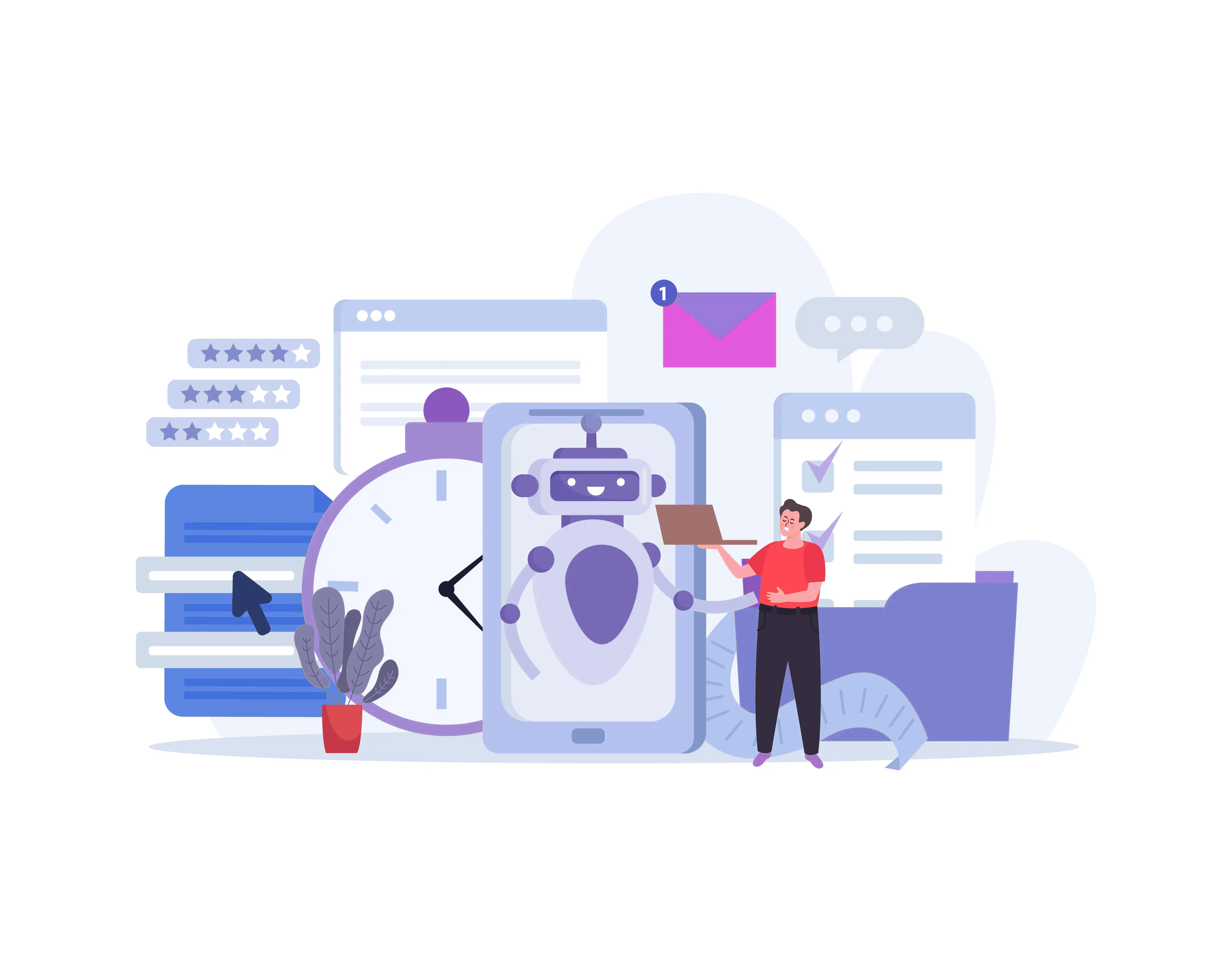 Zoho Sales & CRM: Streamline Your Business Growth Zoho for Marketing: Illustration highlighting Zoho's marketing tools and solutions